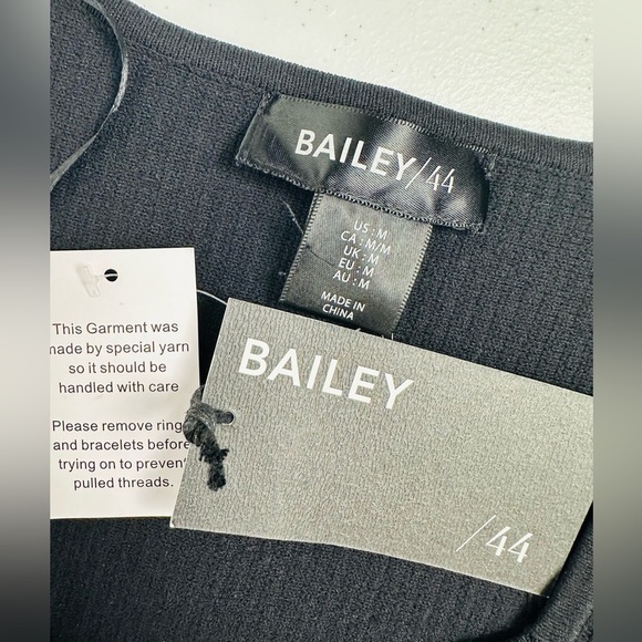 NWT Bailey 44 Animal Print Ribbed Knit Long Sleeve Blouse - Picture 3 of 8